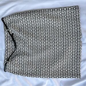 Black and White Mini Pencil Skirt for Work